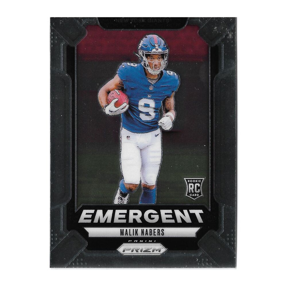 2024 Panini Prizm Malik Nabers Green Prizm Rookie Football Card